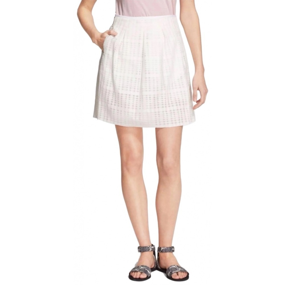 Vince Textured White Mini Skirt